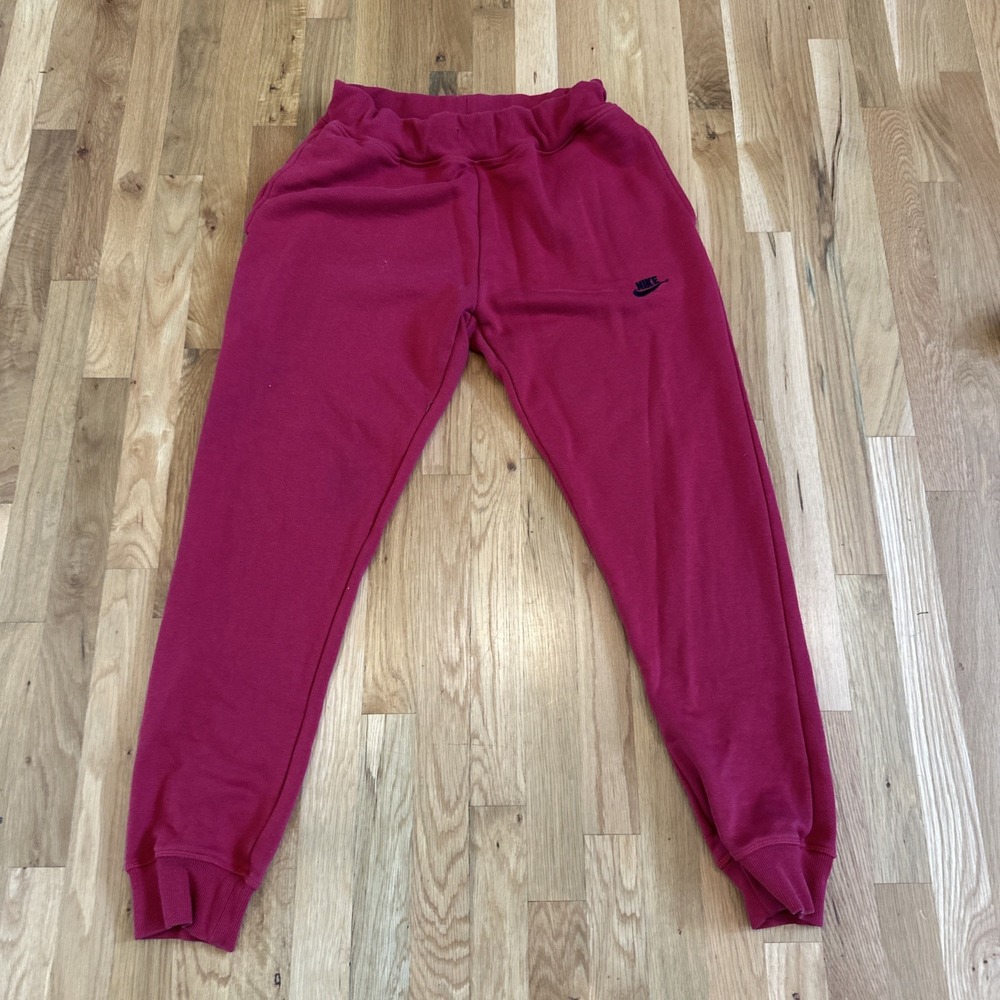 (rare) vintage nike‎ red joggers black nike/swoosh men Size XL